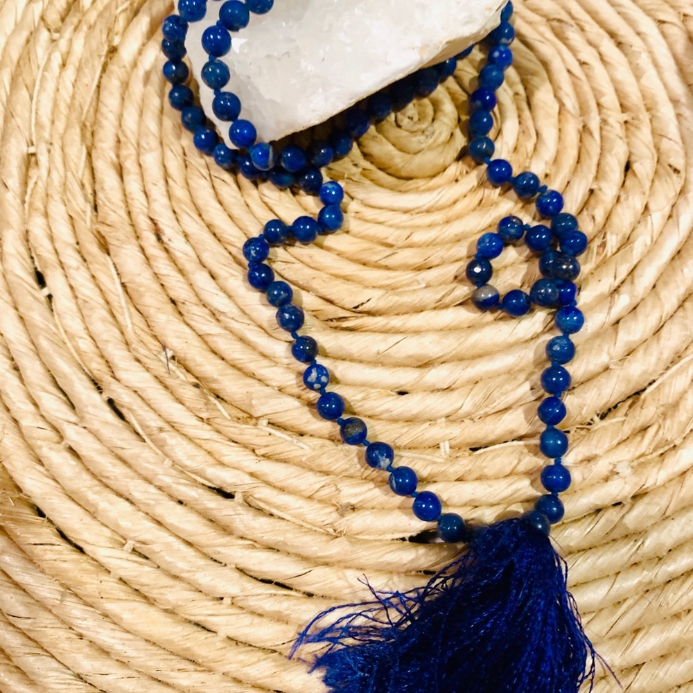 Glass prayer beaded necklace